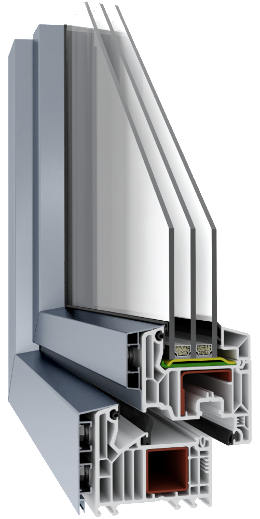 V82 Powertherm+ AC PVC-aluminium window